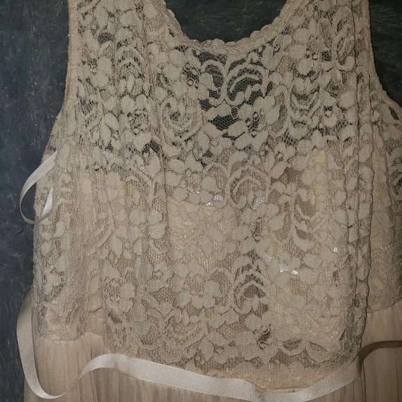 David bridal size 24 champagne colored gown - Picture 7 of 8